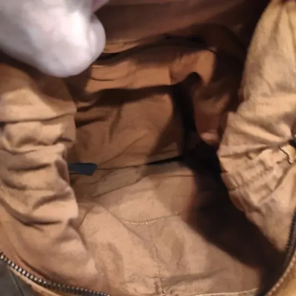 Genuine Leather Brown Shoulder Bag with Zipper Pocket - Picture 11 of 16